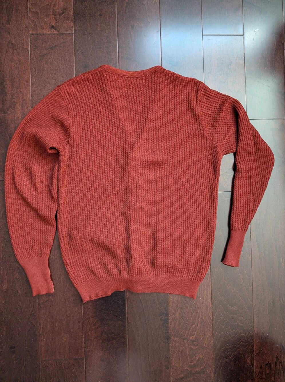 Burnt Orange Vintage Cardigan. PTP 19". XS Small Medium - Picture 5 of 7